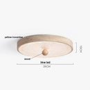 Beige speckled stone led ceiling light bedroom oval pe shade