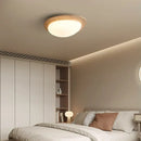 Beige speckled stone led ceiling light bedroom oval pe shade