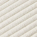 Beige striped corduroy cushion cover with pom poms living room lumbar