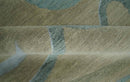 Beige, Teal and Silver Modern design Hand knotted 6x9 wool and Art Silk Area Rug