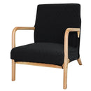 Beige textured jacquard elastic seat covers dining room chair decor