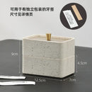 Beige textured natural stone double decker jewelry organizer bathroom