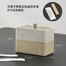 Beige textured natural stone double decker jewelry organizer bathroom