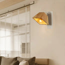 DecorBites™ Beige Trapezoid Shade Rotatable Wood Wall Sconce - Modern Balcony Bedroom Lamp