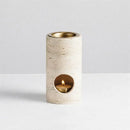 Beige travertine stone essential oil burner bedroom oil diffuser tray