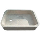 Beige Travertine Wall-Mount Bathroom Sink Hidden Drain 16x24