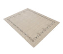 Beige Tribal Border Hand Loomed Wool Area Rug