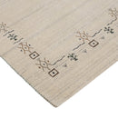 Beige Tribal Border Hand Loomed Wool Area Rug