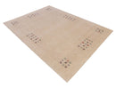 Beige Tribal Center Medallion Hand Loomed Wool Area Rug