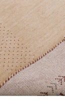 Beige Tribal Center Medallion Hand Loomed Wool Area Rug