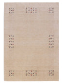 Beige Tribal Center Medallion Hand Loomed Wool Area Rug