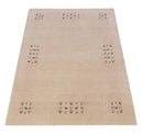 Beige Tribal Center Medallion Hand Loomed Wool Area Rug