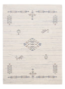 Beige Tribal Center Medallion Hand Loomed Wool Rug