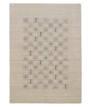 Beige Tribal Design Hand Loomed Wool Area Rug