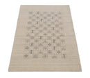 Beige Tribal Design Hand Loomed Wool Area Rug