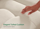 Beige U Shaped Sleeper Sofa Bed with Storage