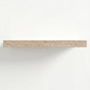 Beige Vein-Cut Travertine Double Rectangular Wall Mount Vanity Top Sink - 23"x60"x5.5" - Honed