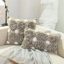 Beige & white diamond tufted zigzag cushion cover living room decor