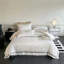 Beige & white hot diamond lace bedding set bedroom duvet cover