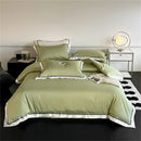 Beige & white hot diamond lace bedding set bedroom duvet cover
