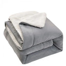 Beige & white sherpa twin blanket bedroom cozy sherpa throw
