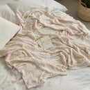 DecorBites™ Cool Summer Air Conditioning Blanket - Beige Wine Nordic Decorative Throw