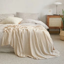 DecorBites™ Cool Summer Air Conditioning Blanket - Beige Wine Nordic Decorative Throw