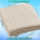 DecorBites™ Cool Summer Air Conditioning Blanket - Beige Wine Nordic Decorative Throw