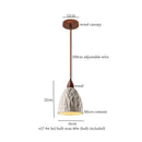 Beige wood grain columnar micro cement pendant light kitchen decor