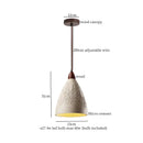Beige wood grain columnar micro cement pendant light kitchen decor