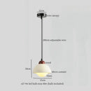Beige wood grain columnar micro cement pendant light kitchen decor