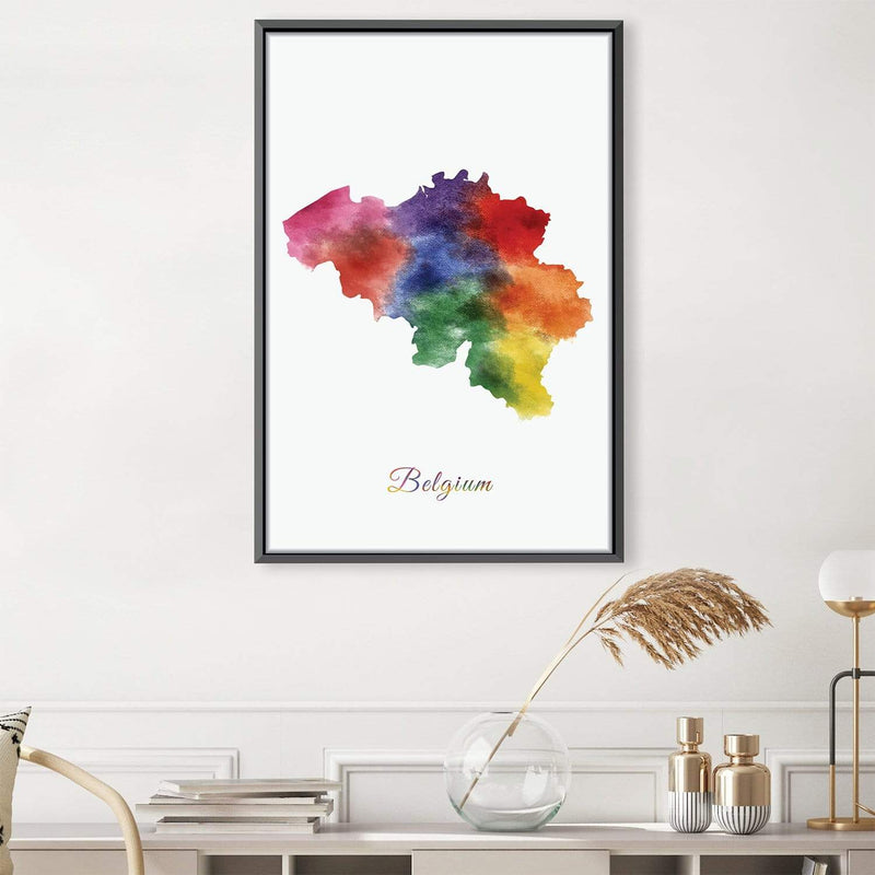 Belgium Rainbow Canvas