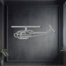UH-1-MED Huey Metal Neon Aircraft Wall Art - NCN0066