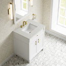James Martin Bellshire 30" Single Bathroom Vanity, Bright White