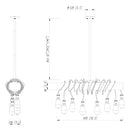 Belz 8-Light Kitchen Island Bulb Pendant Light