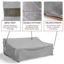 Patio Outdoor Large Sofa Cover Up to 93"L Reserve Grey