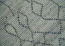 Custom Made Hand Knotted Beige And Gray Moroccan Trellis Blended Wool Rug