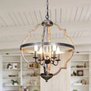 Bennington 4-Light Lantern Geometric Chandelier