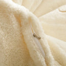Berber fleece star embroidery bedding set cream white bedroom plush