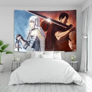 Berserk sacrifice tapestry blue wall hanging bedroom decor