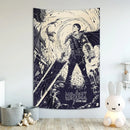 Berserk sacrifice tapestry blue wall hanging bedroom decor
