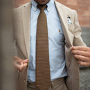 Palio - Printed Silk Tie - Brown