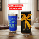 Personalized Best Dad Ever Nutrition Facts Tumbler 20oz Stainless Steel Father's Day Gift