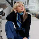 Gabriella - Silk Foulard - Azure