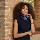 Carrara - Silk Neckerchief - Blue & Pink