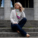 Flora - Silk Foulard - Berry