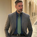 Siracusa - Printed Silk Tie - Green