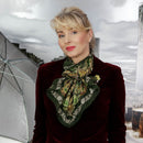 Samira - Long Silk Scarf - Bayberry