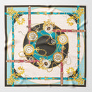 Moment in Time - Hand Rolled Silk Foulard - Aqua