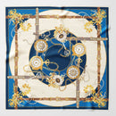 Moment in Time - Silk Foulard - Blue
